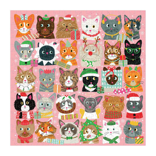 festive furballs christmas cat puzzle