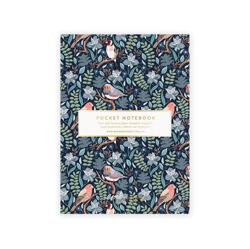 finches pocket notebook - bespoke letterpress