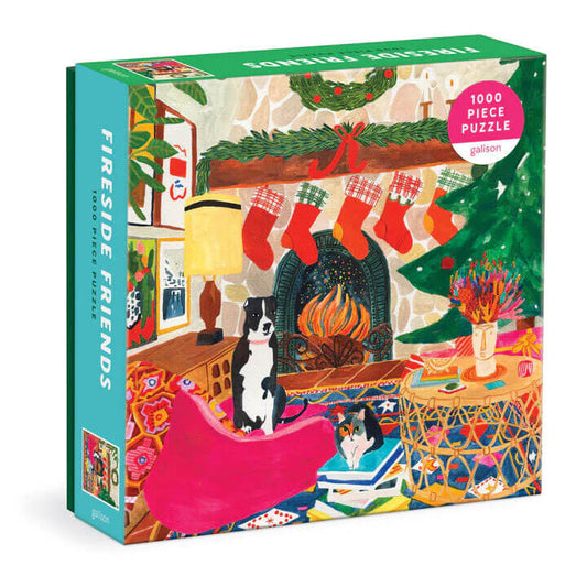 galison fireside friends christmas puzzle