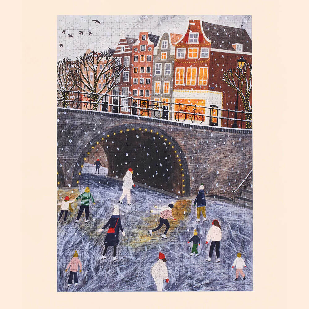 ordinary habit - ice skating on the canal puzzle