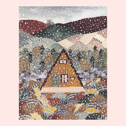 jiggy snow cabin winter puzzle