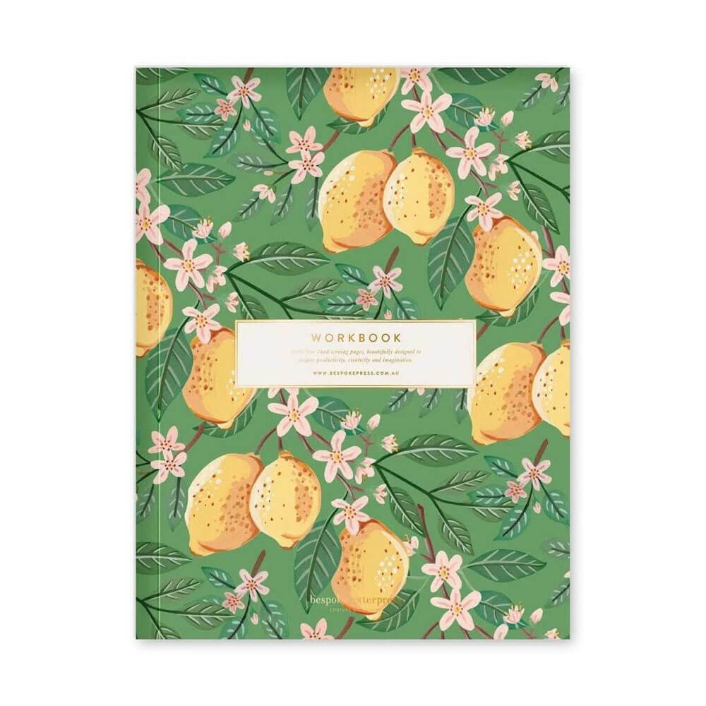 lemons workbook - bespoke letterpress