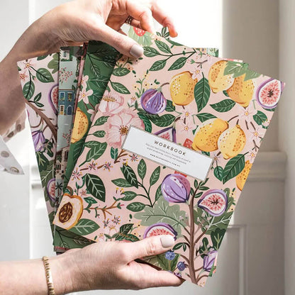 summer fruits workbook - bespoke letterpress