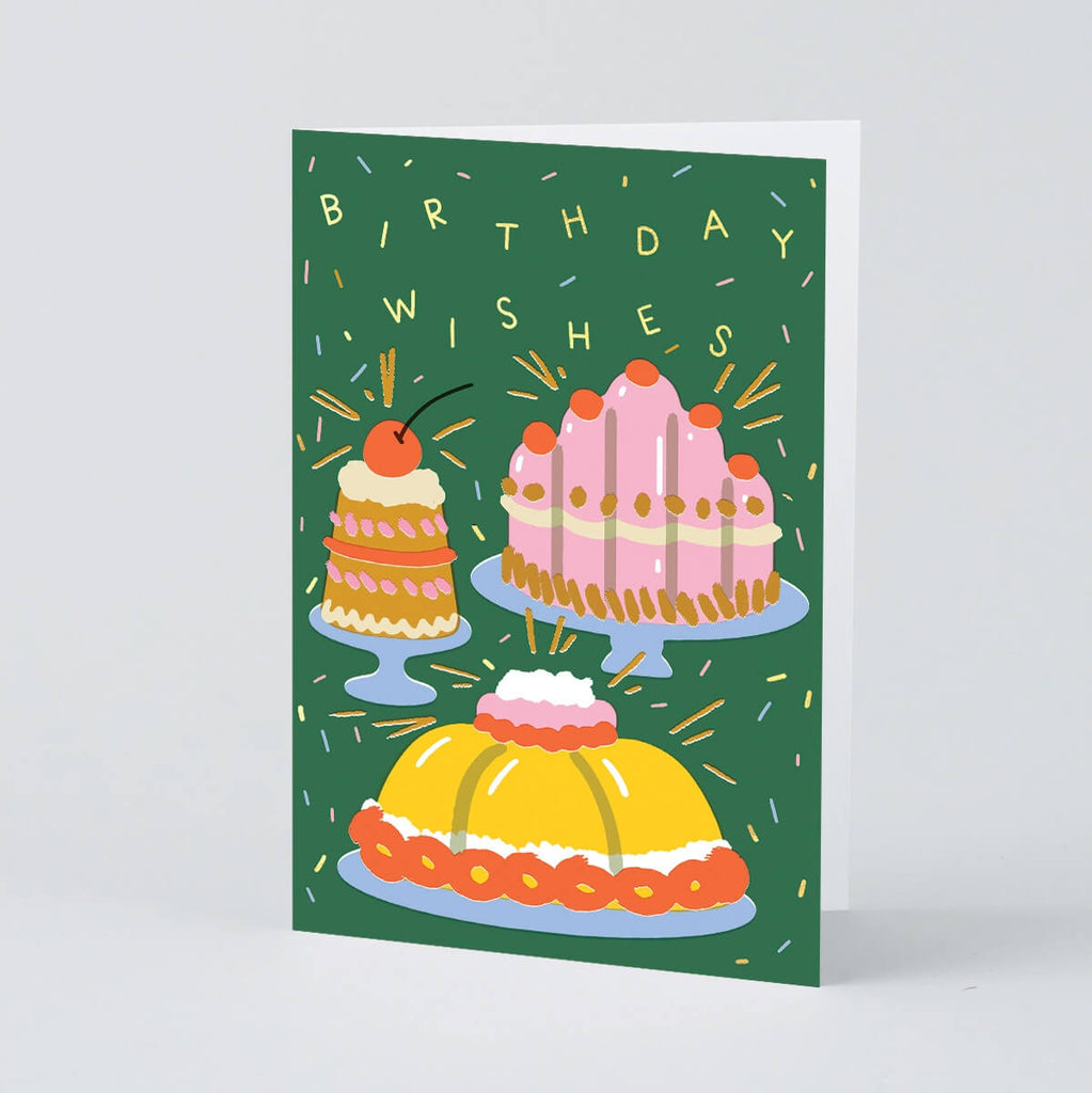 birthday wishes cakes greeting card by wrap